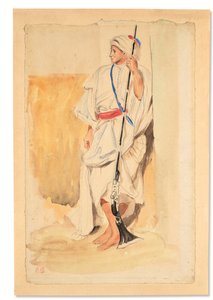 Staande Arabier door Ferdinand Victor Eugene Delacroix
