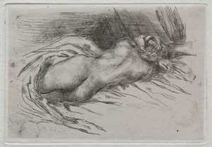 Studie van een Vrouw van Achteren Gezien, 1833 door Ferdinand Victor Eugene Delacroix