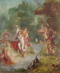 De vier seizoenen, zomer: Diana en Actaeon, 1862 door Ferdinand Victor Eugene Delacroix