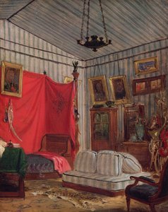Het appartement van Graaf de Mornay, rue de Verneuil, Parijs (studie), 1833 door Ferdinand Victor Eugene Delacroix