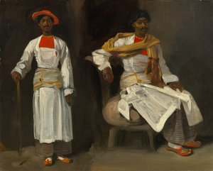 Twee studies van een Indiër uit Calcutta