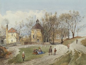 De Brigitta-kapel in Wenen-Brigittenau door Ferdinand Weckbrodt