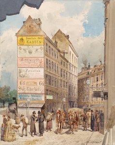 De Kohlmessergasse en de Salzgries bij de Ruprechtsstiege door Ferdinand Weckbrodt