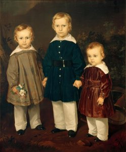 F. v. Rayski, De drie zonen van baron von Bechtolsheim door Louis Ferdinand von Rayski