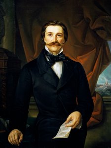 Graaf Carlo Coronini door Ferdinando Bassi (1819-1883) door Ferdinando Bassi