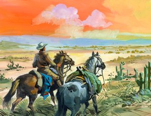 Tschiffely in het woestijnland van Santiago de Estero door Ferdinando Tacconi