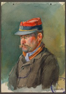 Sergeant Lecacheux van het 48e Territoriale, Gustrow door Fernand Barbier