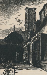 Nevers - Toren van de Kathedraal, 1919 door Fernand Chalandre