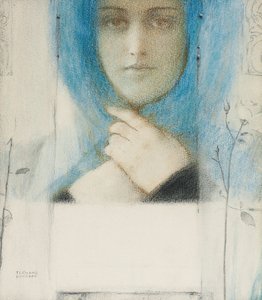 Clematis, ca. 1914 door Fernand Khnopff