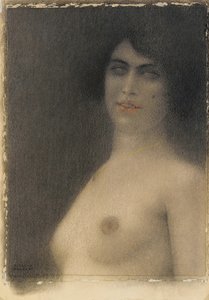 Zwart haar door Fernand Khnopff