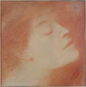 Hoofd van een vrouw, 1892 door Fernand Khnopff