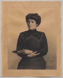 Portret van Madame Jules Ricard, geboren Augustine Bulteau door Fernand Khnopff