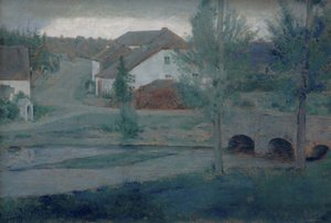De ingang van het dorp, 1885 door Fernand Khnopff