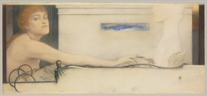 Het offer, 1891 door Fernand Khnopff