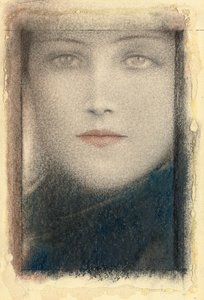 Vrouwenhoofd, ca. 1910 door Fernand Khnopff