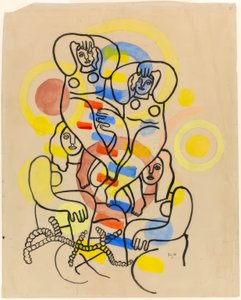 acrobaten door Fernand Leger