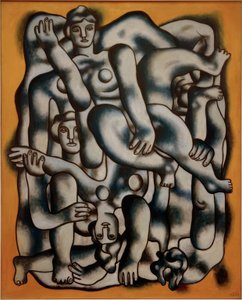 De acrobaten in het grijs door Fernand Leger