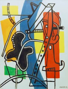 Mechanische onderdelen door Fernand Leger