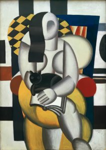 Vrouw met kat door Fernand Leger