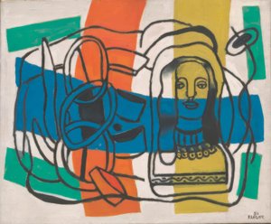 Compositie met beeldje door Fernand Leger