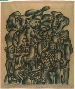 De straatartiesten door Fernand Leger
