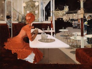 Het Café door Fernand Lungren