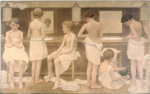 Les Petites Figurantes, tussen 1911 en 1913 (olieverf op doek) door Fernand Pelez