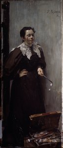 Portret van de kunstenaar Anna Ostroumova Lebedeva