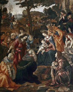 Aanbidding der Wijzen - Altaarstuk van San Donato door Filippino Lippi