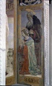 SS. Antonius en Lucia, (detail) van het tabernakel van de Canto al Mercatale, 1498 door Filippino Lippi