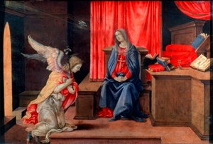 De Annunciatie, vroege 1490s door Filippino Lippi