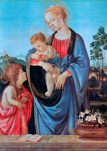De Maagd en het Kind met Sint Jan, 1480 door Filippino Lippi