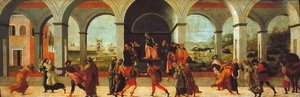 Drie Scènes uit de Geschiedenis van Virginia door Filippino Lippi