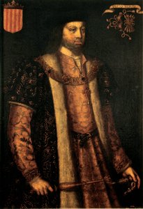 Portret van de katholieke koning Ferdinand II van Aragon (1479-1516) door Filippo Ariosto