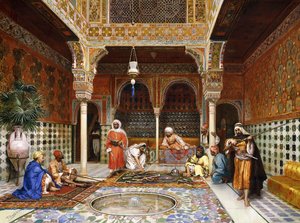 Wapensmeden in het Paleis van Alhambra, Granada, 1878 door Filippo Baratti