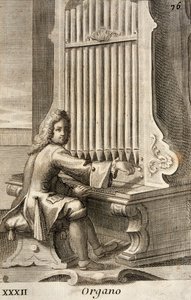 Man die het orgel speelt