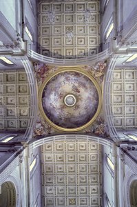 Uitzicht op het interieur van de koepel, gebouwd in 1425-46 door Filippo Brunelleschi