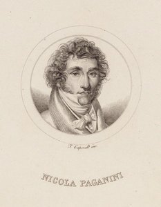 Portret van Niccolò Paganini 1782-1840, 1840