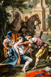 Aanval van de rovers, circa 1735/40 (schilderij )