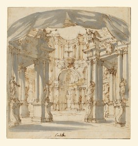 De binnenplaats van een paleis: Project voor een podium