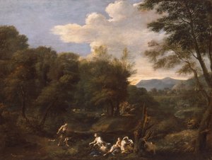 Diana en Actaeon door Filippo Lauri