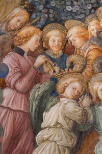 Engel (detail) van Kroning van Maria