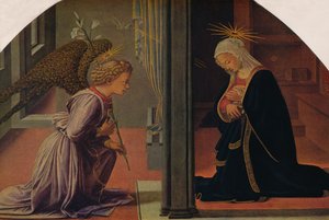 De Annunciatie, ca. 1435-1440 door Fra Filippo Lippi