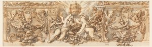 Tekening, Decoratie van een fries, ca. 1770 door Filippo Marchionni