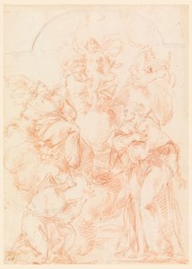Studie voor een Altaar Schilderij met Christus Kind door Filippo Marchionni