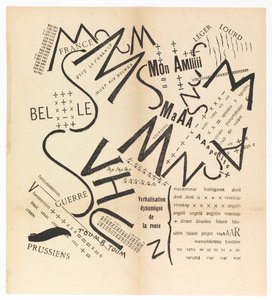 Parole consonanti vocali numeri in Libertà. I paroliberi Futuristi, 1915 door Filippo Tommaso Marinetti