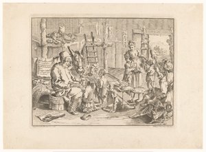 Pulcinella als schoolmeester