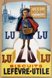 Biscuits Lefèvre-Utile (LU) gebaseerd op de originele tekening van Firmin Bouisset - coll. conservatorium van de poster in Bretagne.