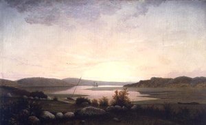Beek bij Gloucester, Massachusetts door Fitz Henry Lane