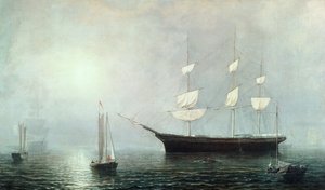 Schip Starlight, ca.1860 (olieverf op doek)